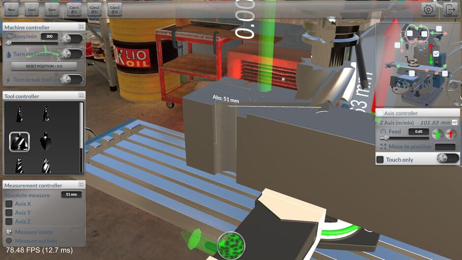 Milling machine 3D Screenshot
