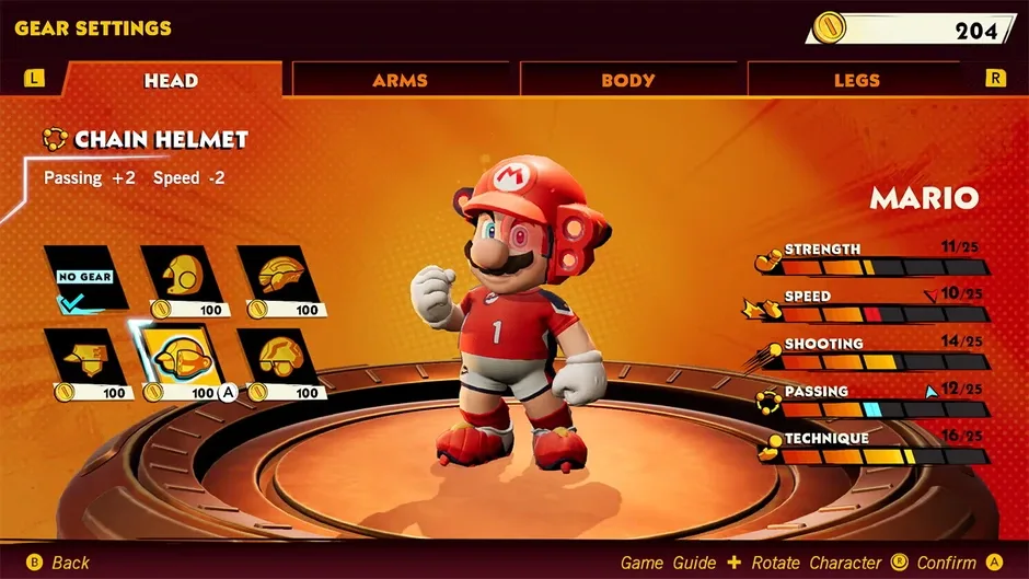 Mario Strikers: Battle League, captura de tela 1