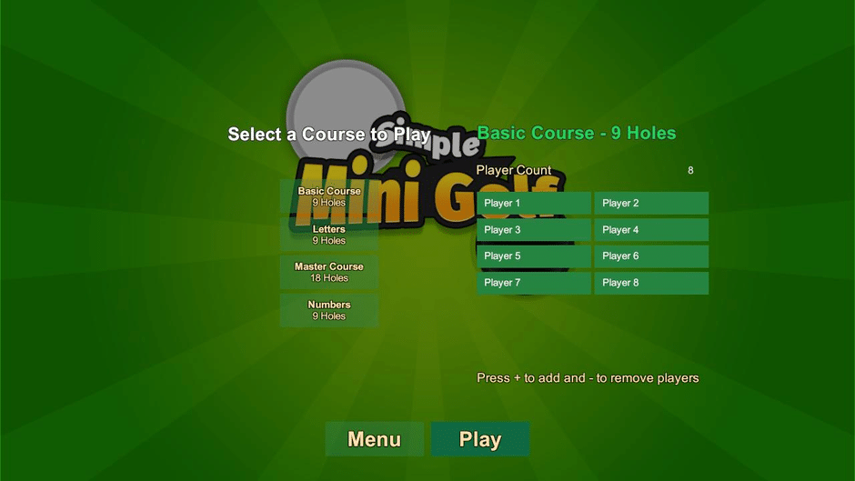 Simple Mini Golf Screenshot