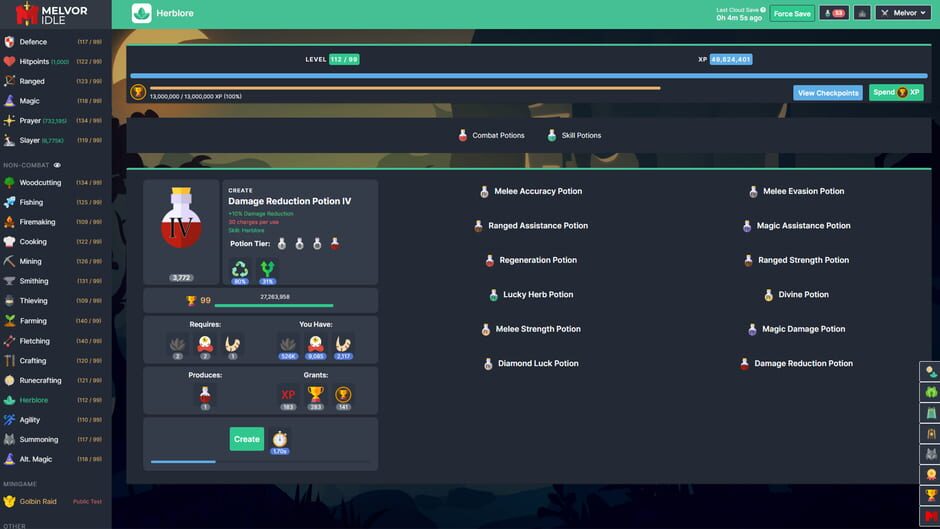 Melvor Idle Screenshot