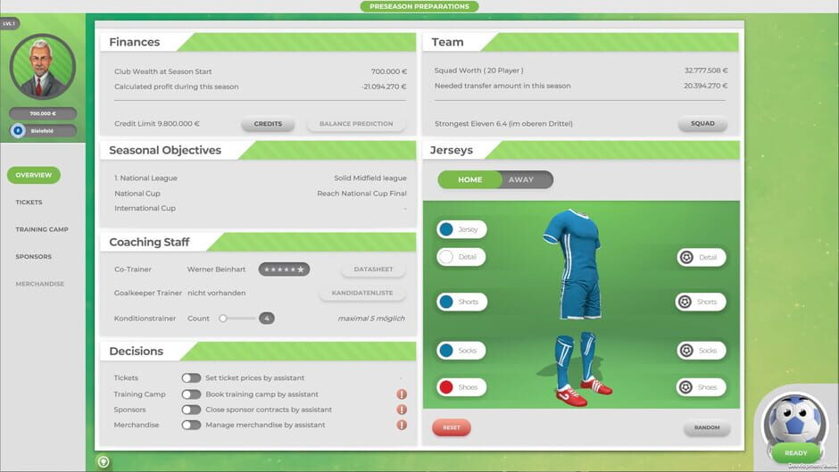 Goal! The Club Manager Screenshot