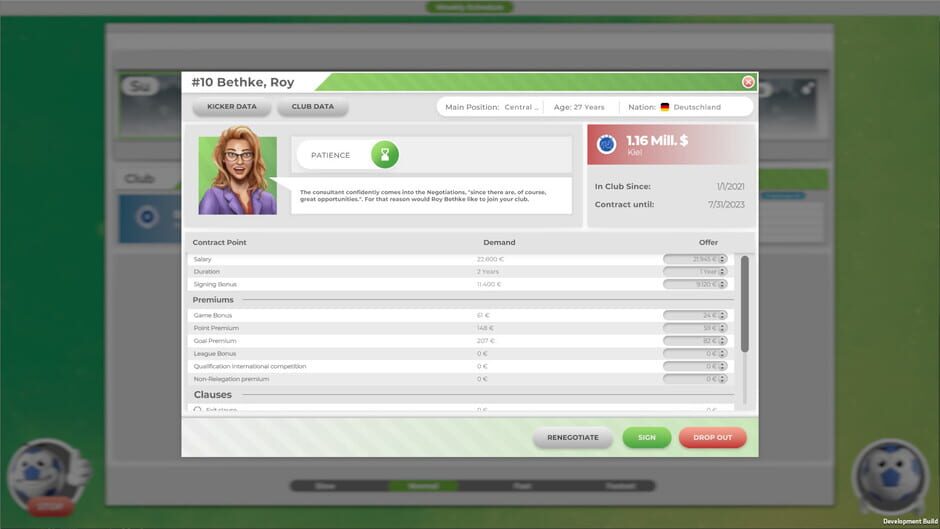 Goal! The Club Manager Screenshot