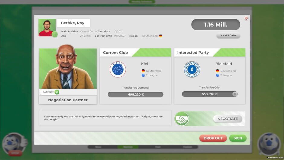 Goal! The Club Manager Screenshot