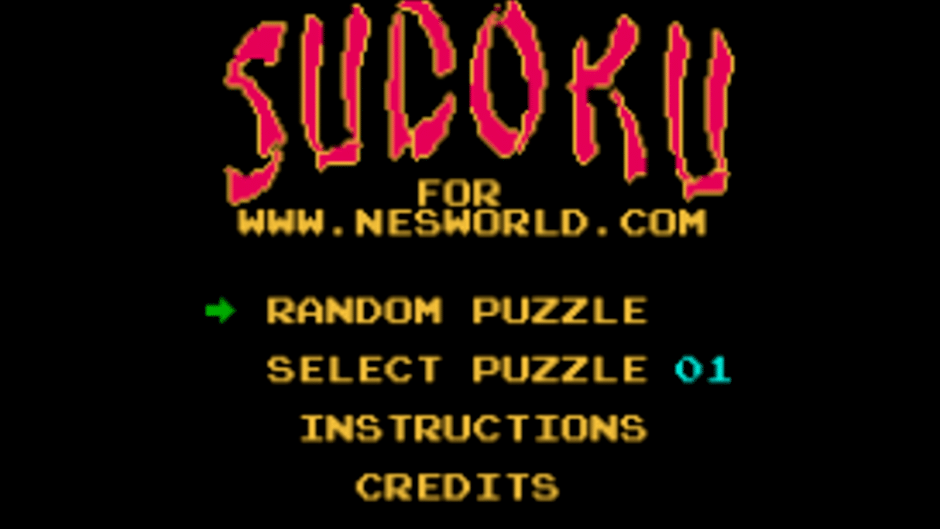 Sudoku: NESWorld Edition Screenshot