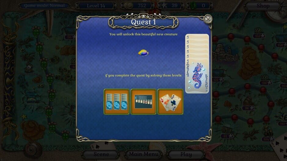 Jewel Match Atlantis Solitaire 3: Collector's Edition Screenshot