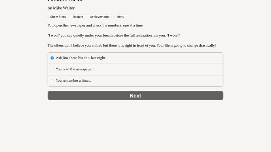Paradox Factor Screenshot