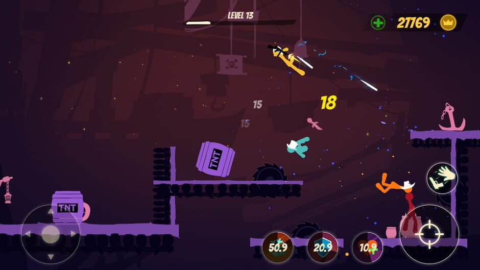 สกรีนช็อตจาก Stickfight Battle (รูปที่ 6)