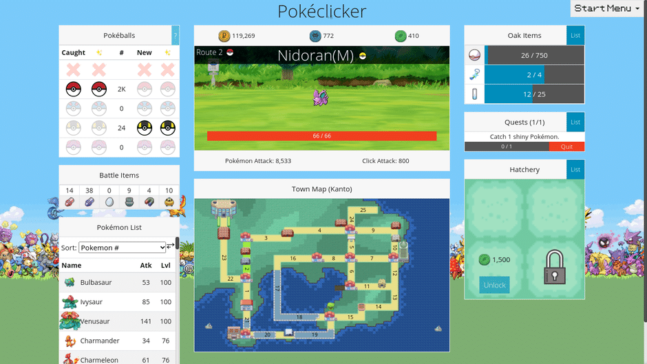 PokéClicker Screenshot