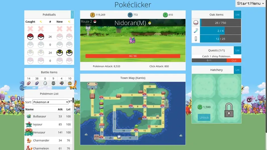 Screenshot 1 from PokéClicker