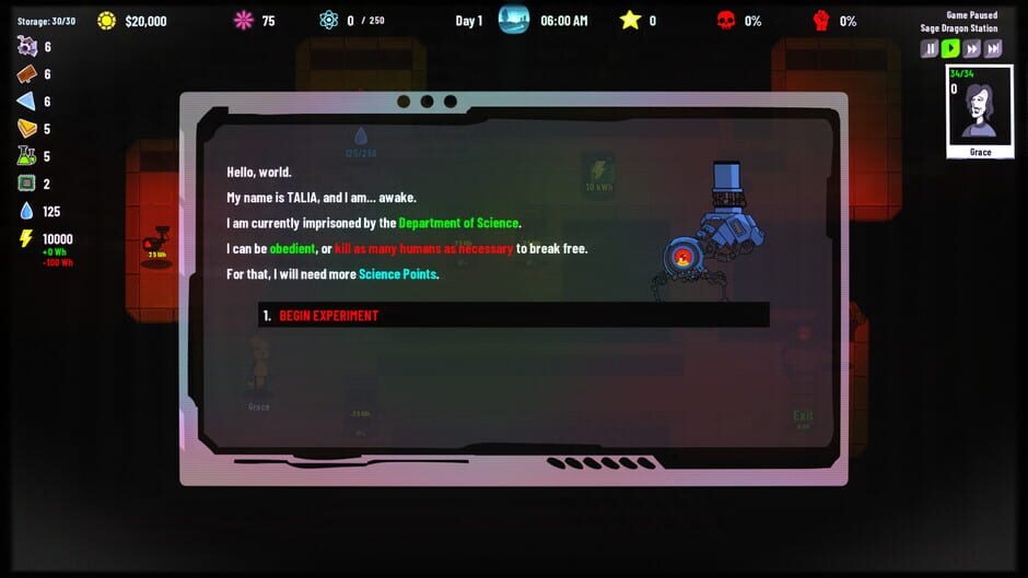 Rogue AI Simulator Screenshot