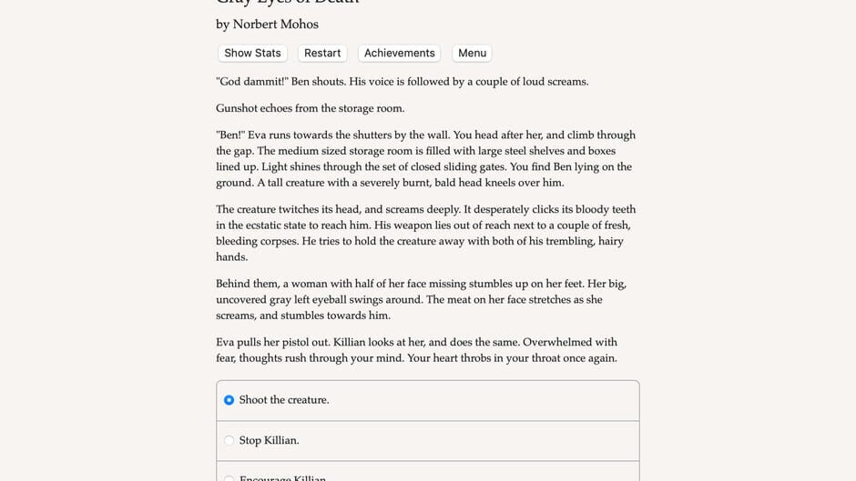 Grey Eyes of Death Screenshot