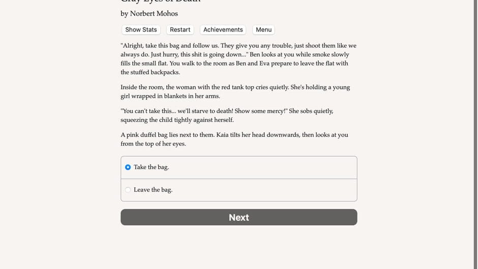 Grey Eyes of Death Screenshot