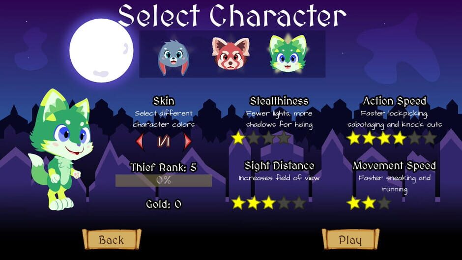 Endless Thief: a Furry Stealth Adventure Screenshot