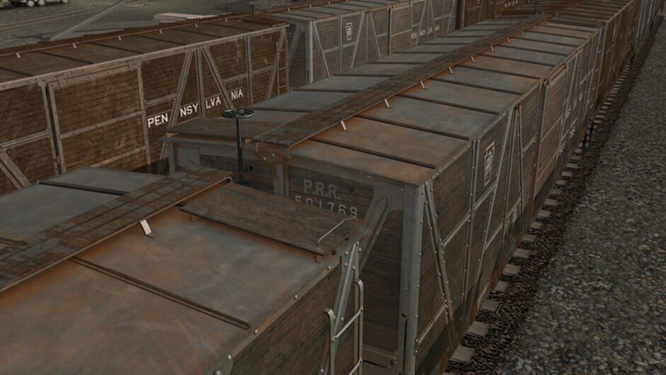สกรีนช็อตจาก Trainz Railroad Simulator 2022: PRR X23 Boxcar (รูปที่ 4)