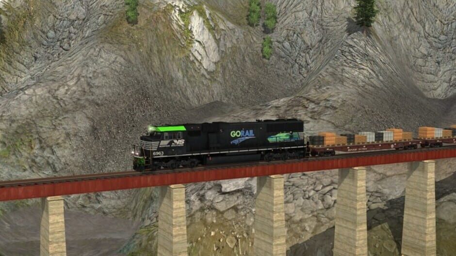 สกรีนช็อตจาก Trainz Railroad Simulator 2022: NS SD60E - 6963 GoRail (รูปที่ 4)