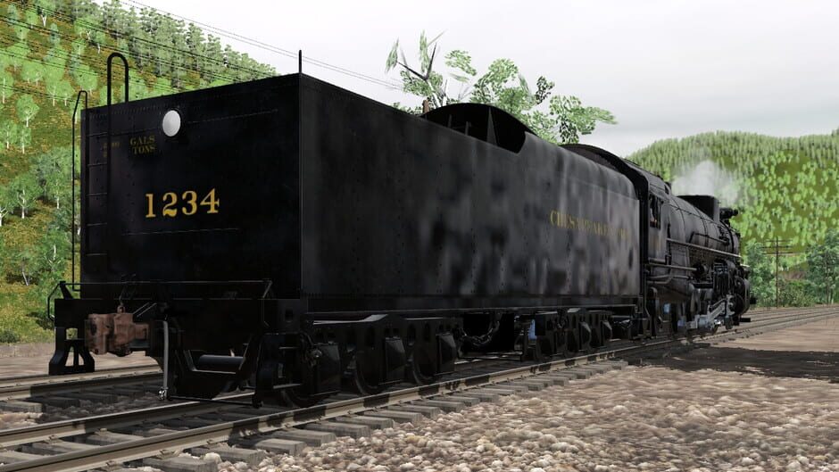สกรีนช็อตจาก Trainz Railroad Simulator 2022: Chesapeake & Ohio K3-K3a 2-8-2 (รูปที่ 3)