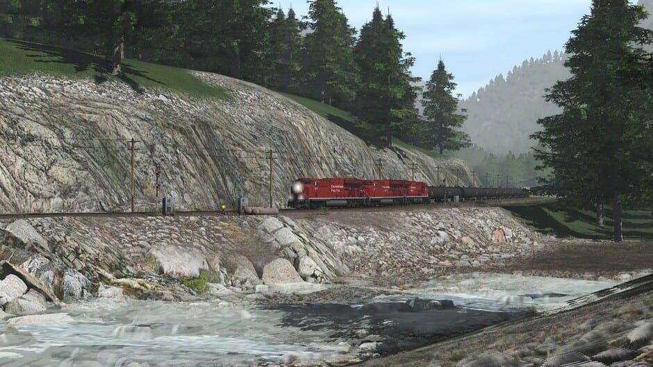 สกรีนช็อตจาก Trainz Plus: Canadian Rocky Mountains Viktor Lake to Ross Peak and Glacier (รูปที่ 2)