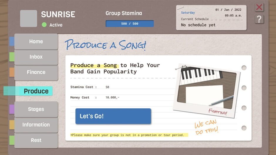 K-Pop & Rock Band Manager Screenshot