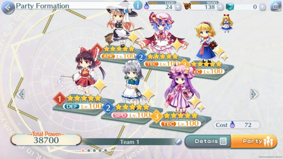 Screenshots Touhou Lost Word
