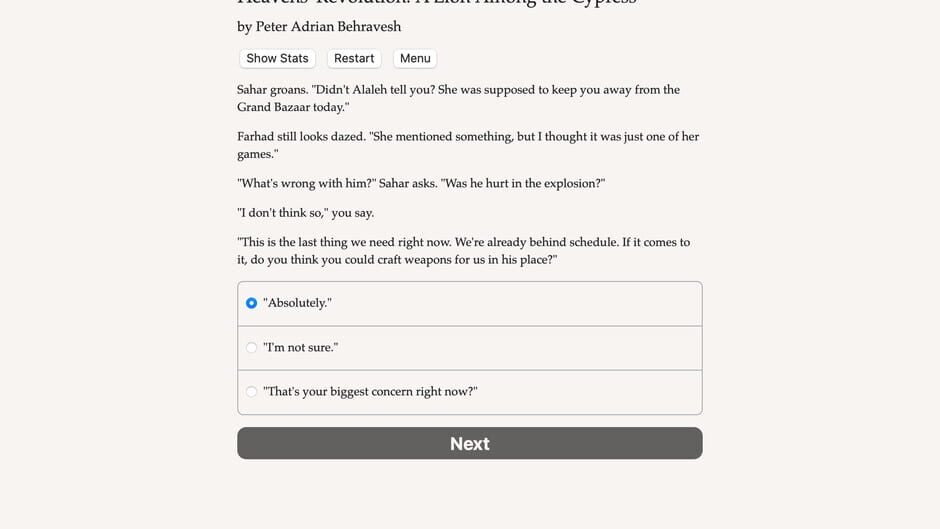 Heavens' Revolution: A Lion Among the Cypress Screenshot