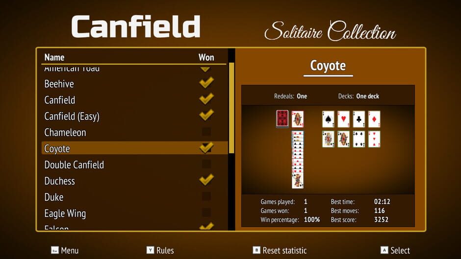 Canfield Solitaire Collection Screenshot