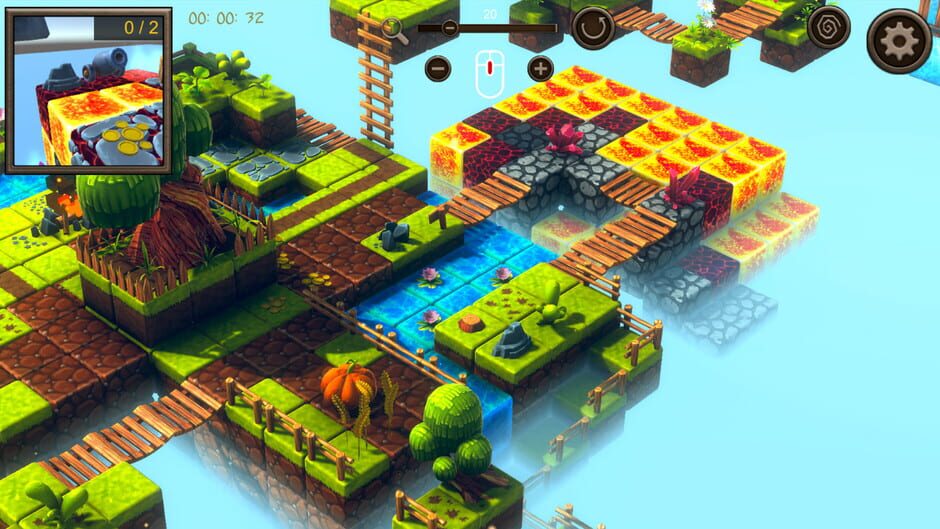 Hidden Cube World Top-Down 3D Screenshot