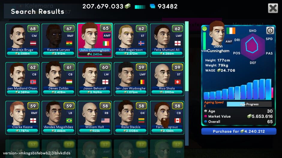 WFO World Football Online Screenshot