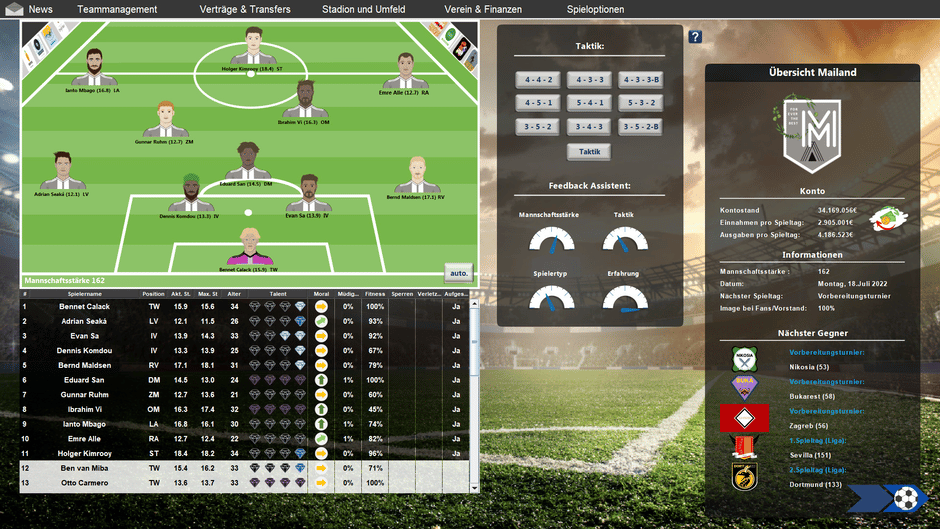 European Football Dynasty 2023 Screenshot