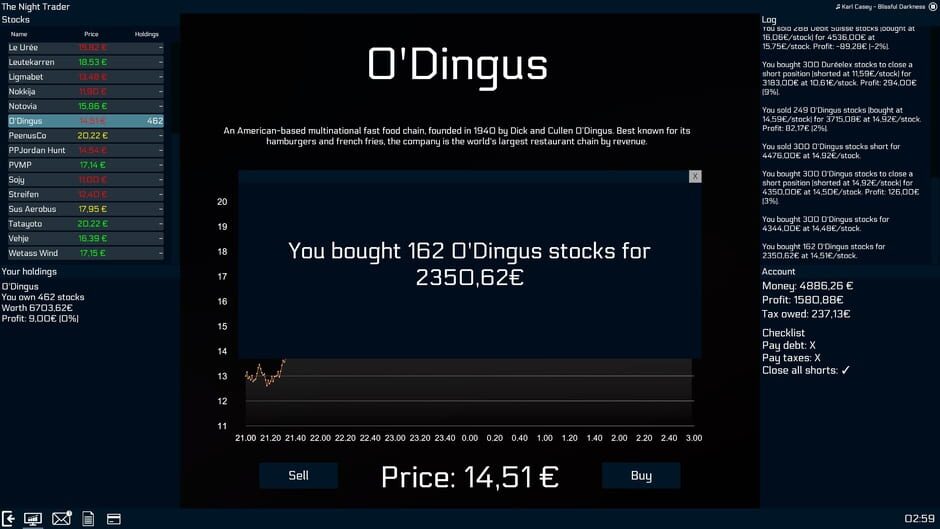 Trader of the Night Screenshot