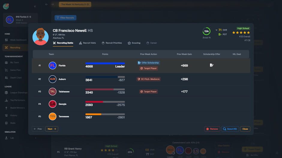 Football Coach: College Dynasty Screenshot