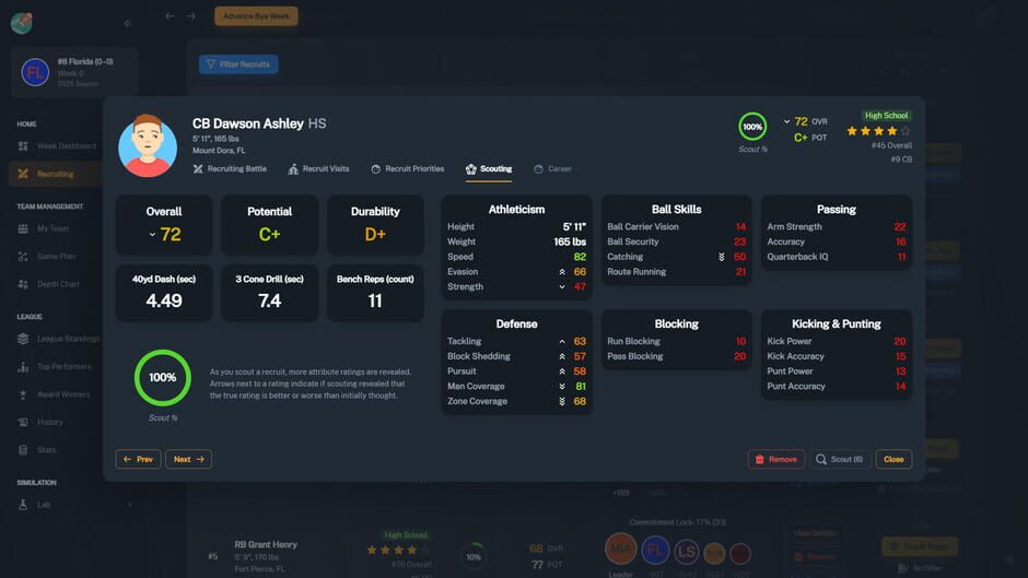 Football Coach: College Dynasty Screenshot