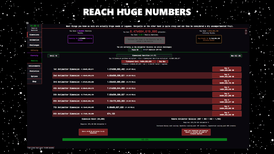 Antimatter Dimensions Screenshot