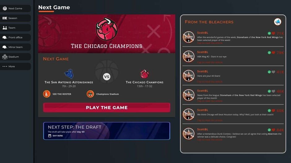 Astonishing Basketball Manager Screenshot