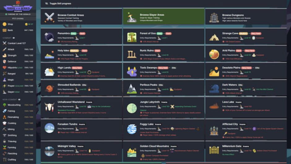 Melvor Idle: Throne of the Herald Screenshot