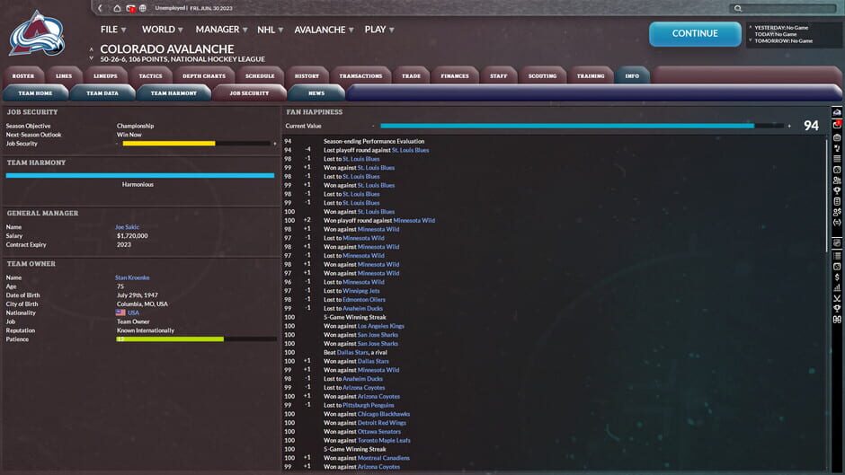 Franchise Hockey Manager 9 Screenshot