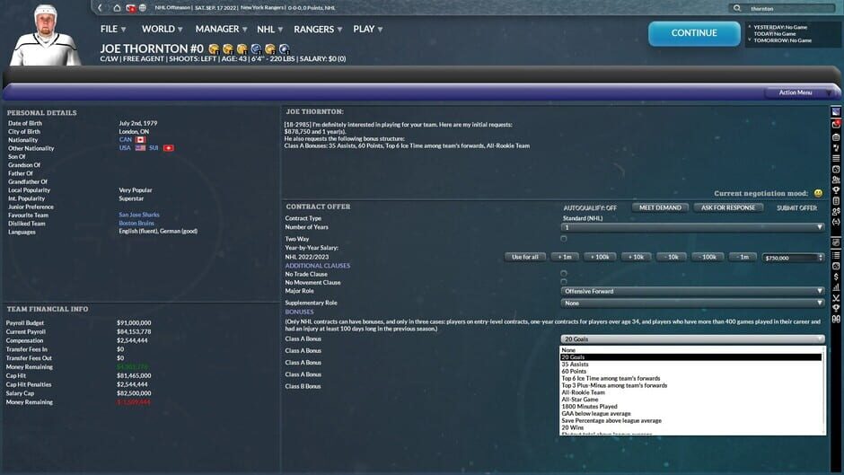 Franchise Hockey Manager 9 Screenshot