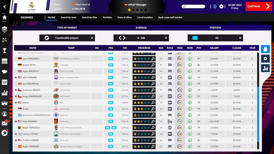 International Basketball Manager 23 Screenshot