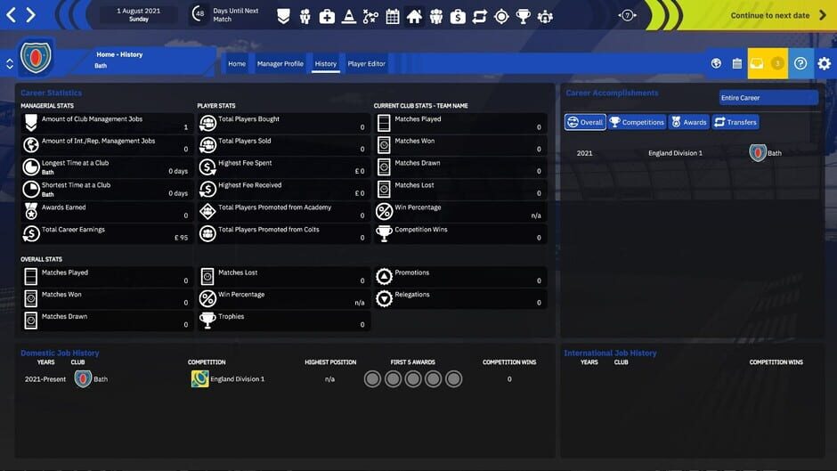 Rugby Union Team Manager 4 Screenshot