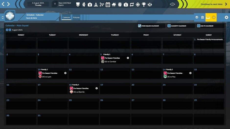 Rugby Union Team Manager 4 Screenshot