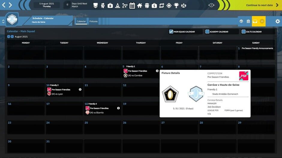 Rugby Union Team Manager 4 Screenshot