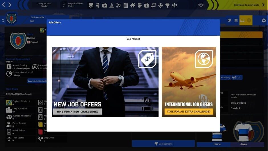 Rugby Union Team Manager 4 Screenshot