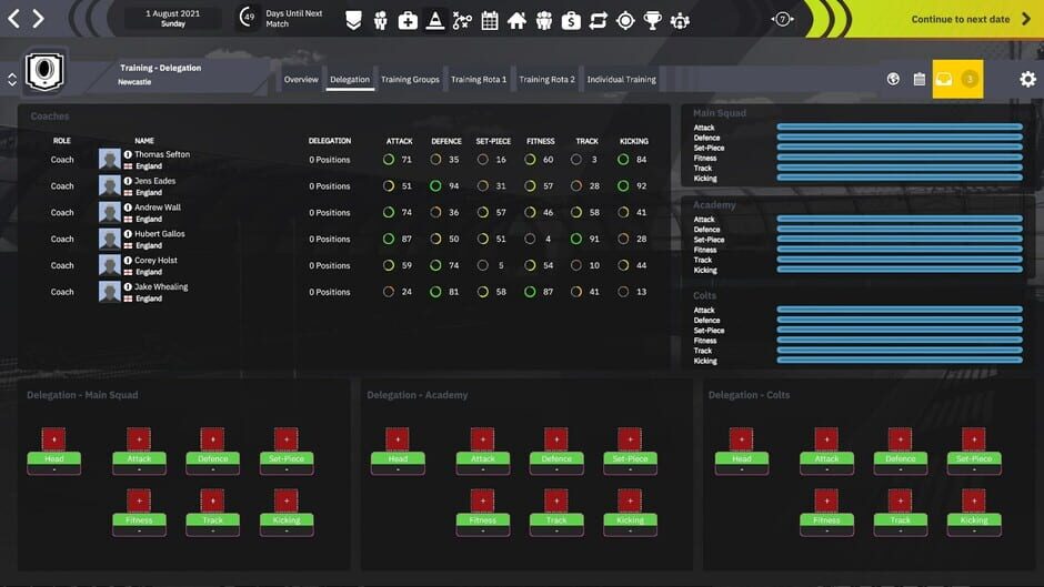 Rugby Union Team Manager 4 Screenshot