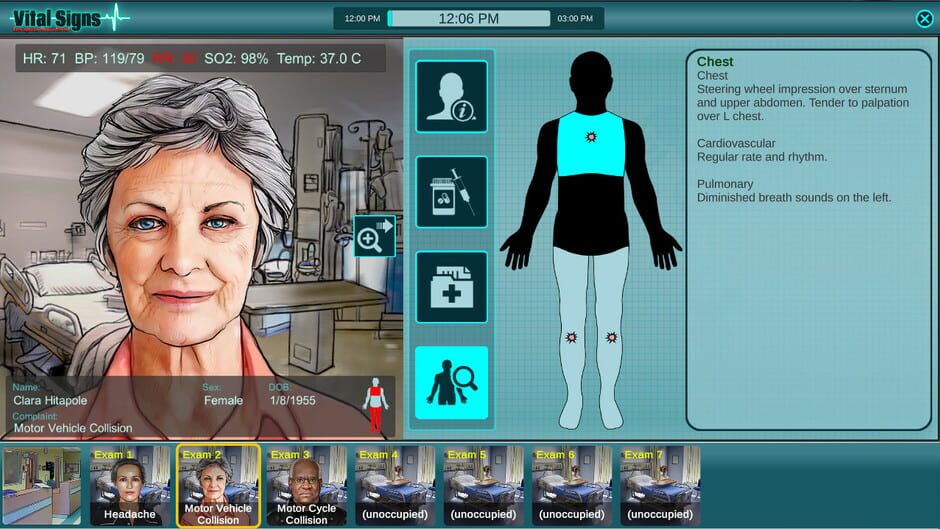 สกรีนช็อตจาก Vital Signs: Emergency Department - Older Adult Cases Package (รูปที่ 6)