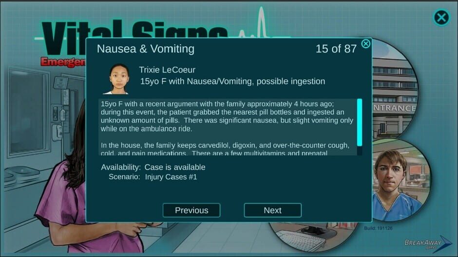 สกรีนช็อตจาก Vital Signs: Emergency Department - Injuries Package #1 (รูปที่ 5)