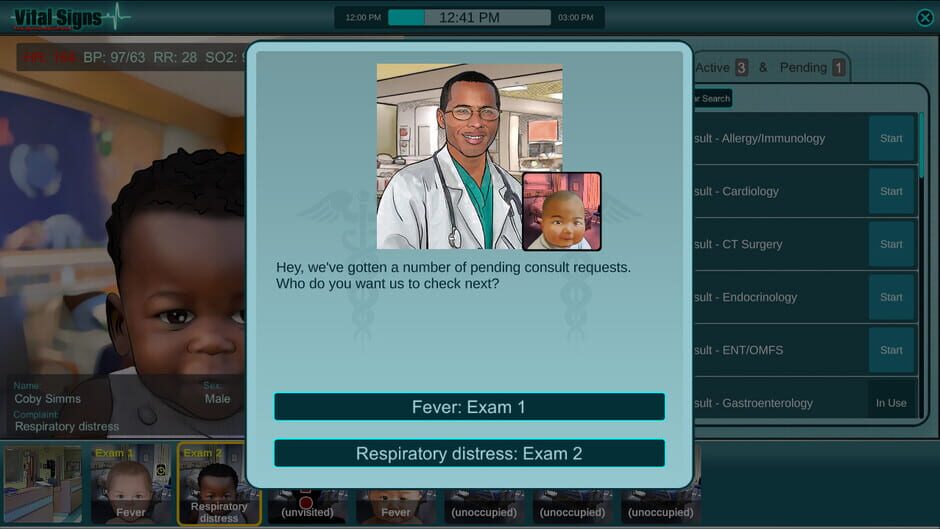 สกรีนช็อตจาก Vital Signs: Emergency Department - Pediatric Infant Cases Package (รูปที่ 2)