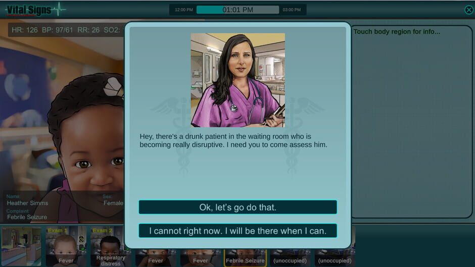 สกรีนช็อตจาก Vital Signs: Emergency Department - Pediatric Infant Cases Package (รูปที่ 3)