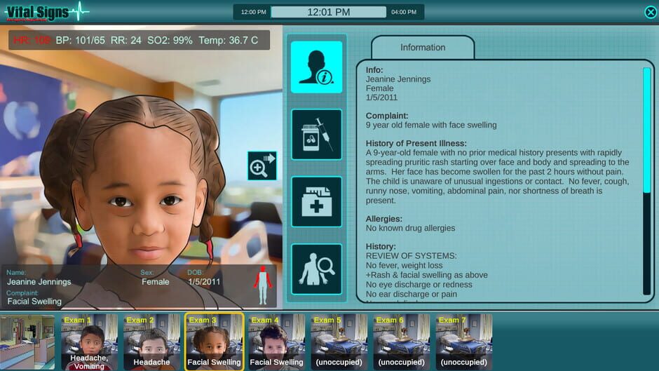 สกรีนช็อตจาก Vital Signs: Emergency Department - Pediatric Rare Disease Package (รูปที่ 5)