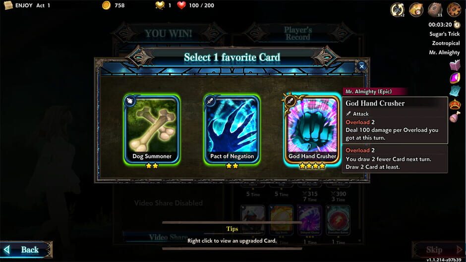 Overdungeon - Mr.Almighty (Card Pack) Screenshot