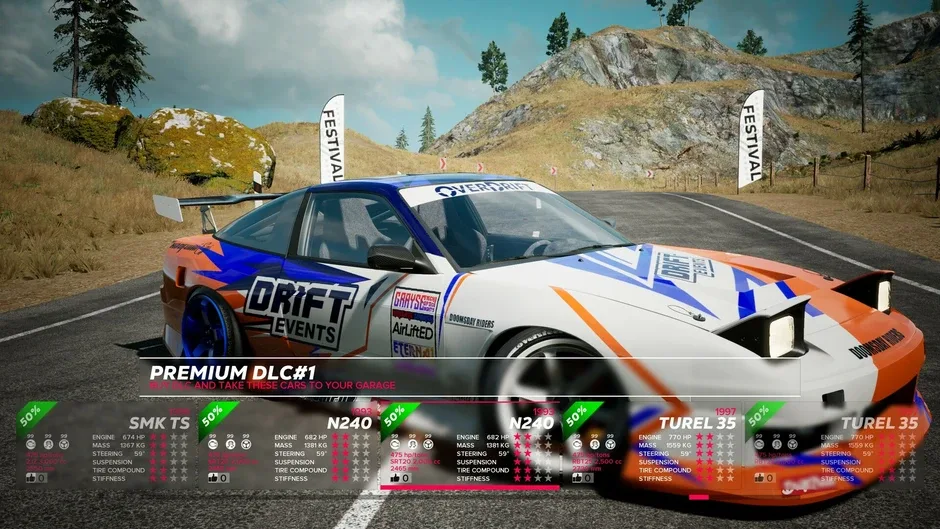 OverDrift Festival: Premium Cars Pack#1