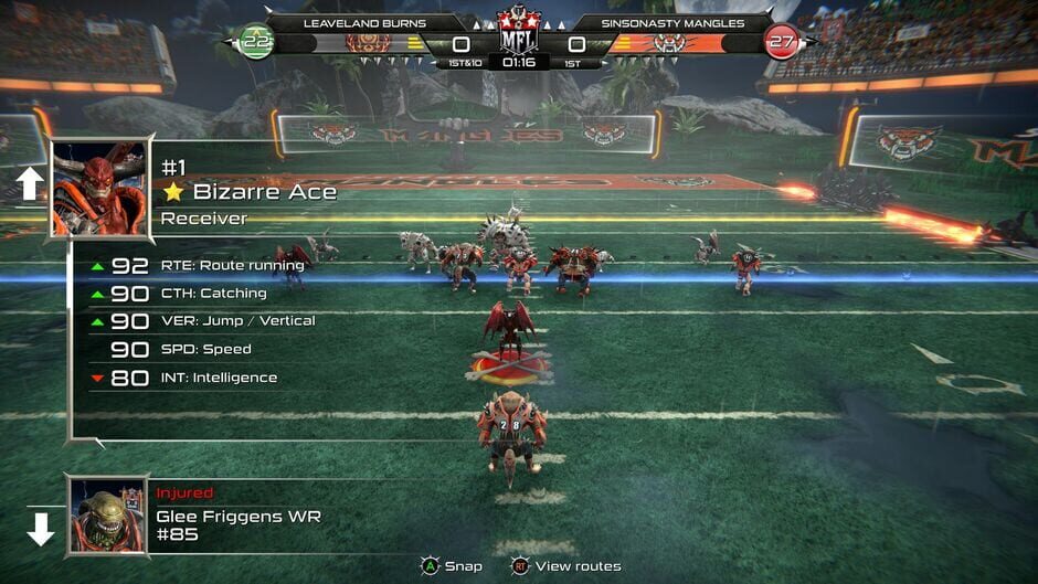 Mutant Football League: Sinsonasty Mangles Screenshot